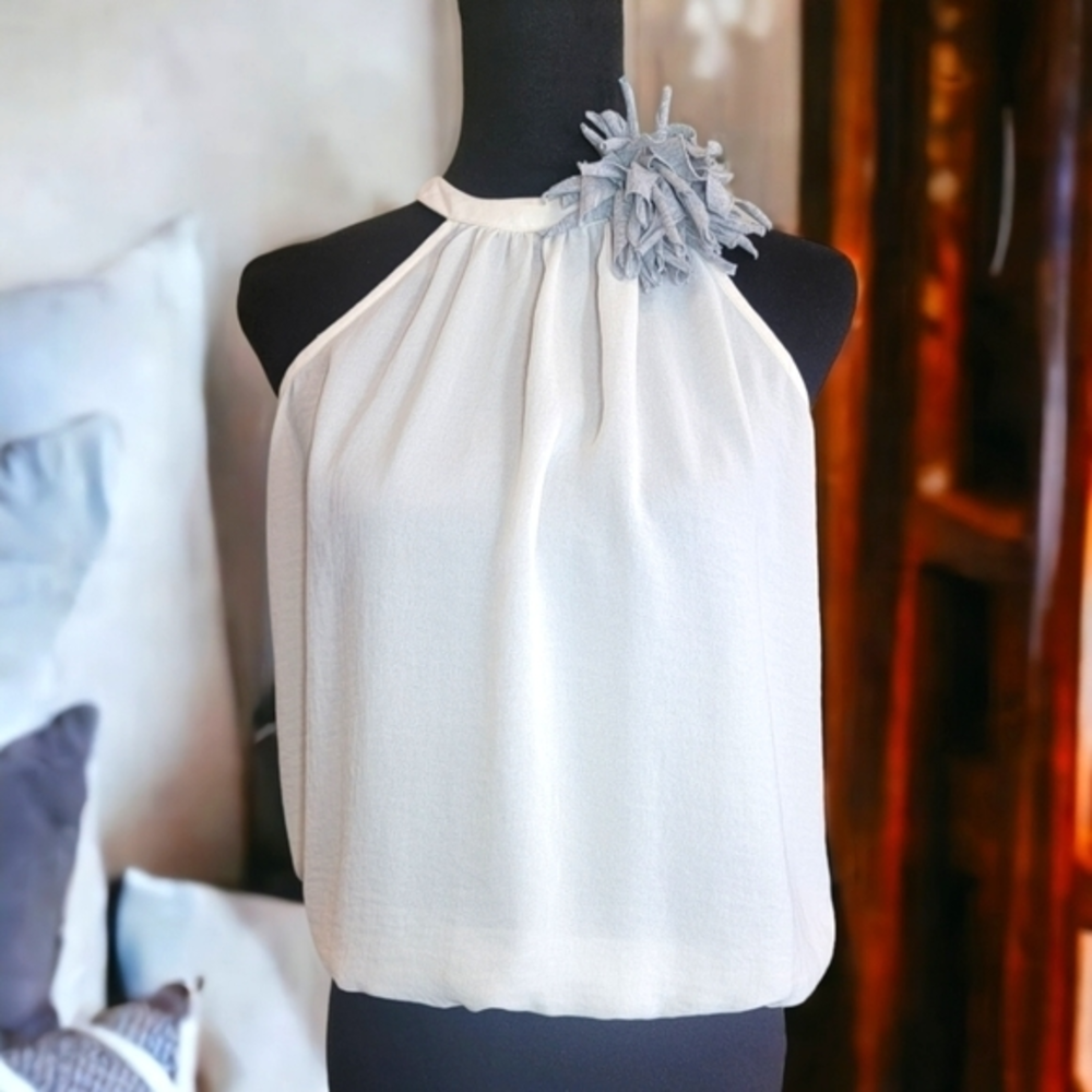 Zara Basics Off- White Sleeveless Top - Size XS